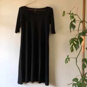 Eileen Fisher | Black 100% Silk Dress